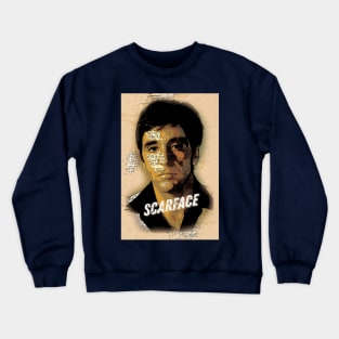 SCARFACE - Vintage Art Style Portrait Crewneck Sweatshirt